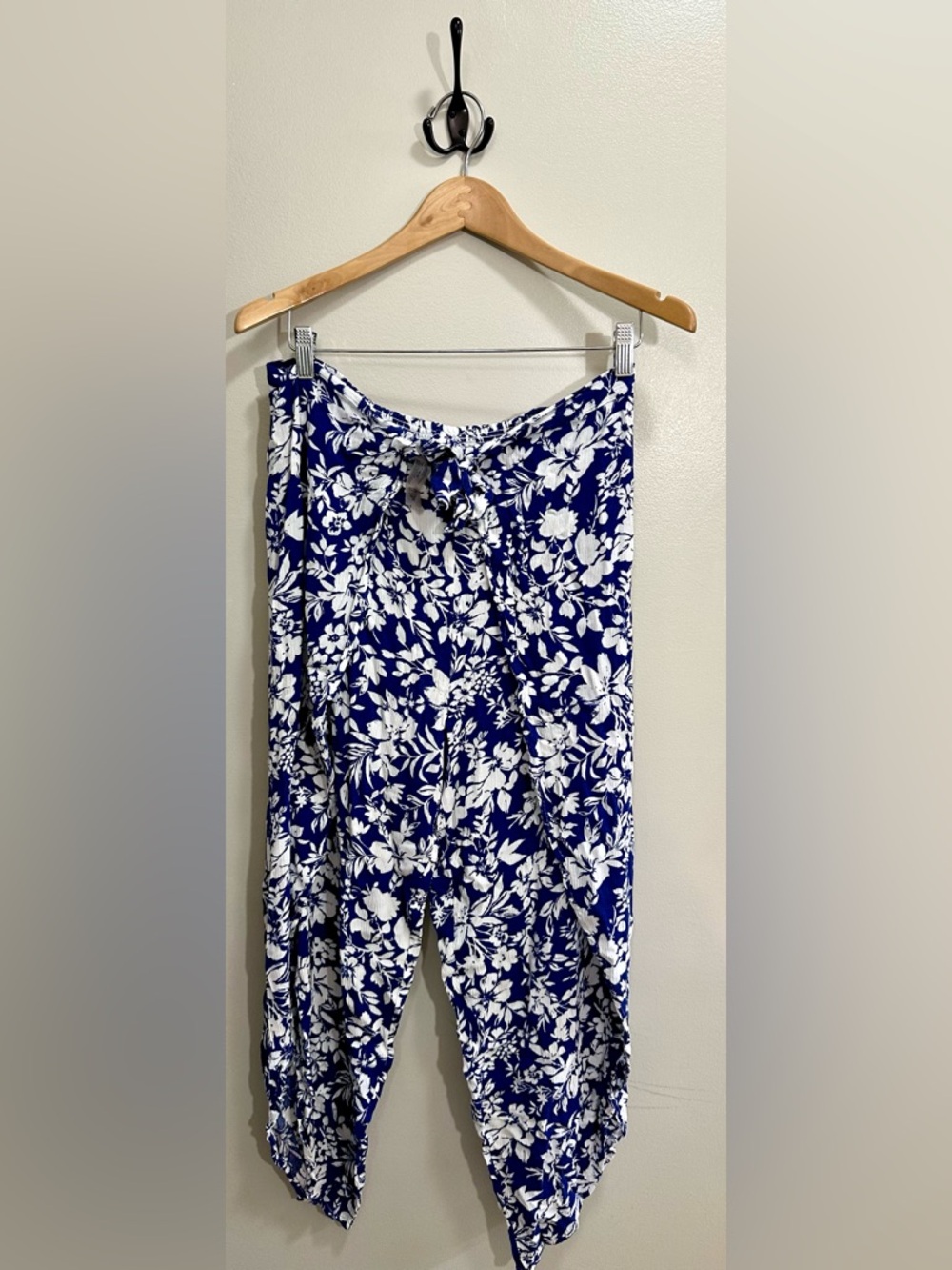 Raisins Navy Floral Summer Swimsuit Cover Up Pants Size XL